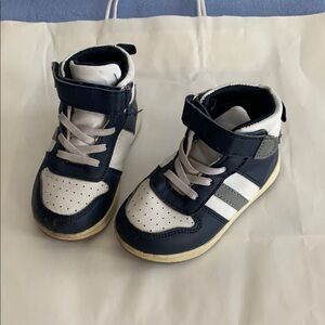 Gerber Blue and White High-Top Sneakers with Velcro Strap